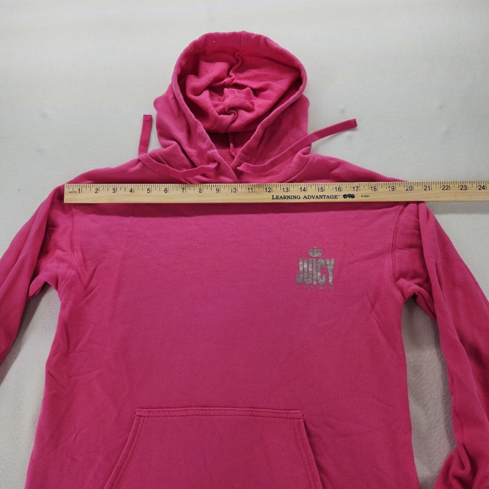 Juicy Couture Challengers Womens Small Preppy Pink Pullover Sweatshirt Hoodie - Picture 4 of 11